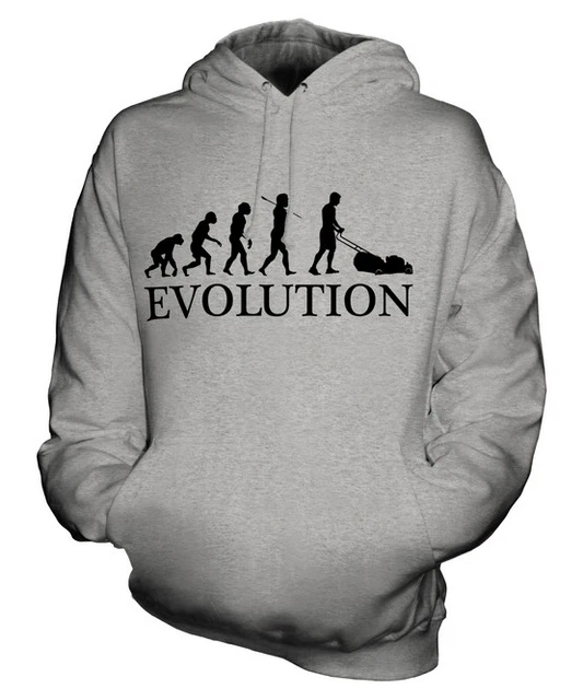 Lawn Mower Evolution Of Man Unisex Hoodie Mens Womens Ladies Gift Landscape