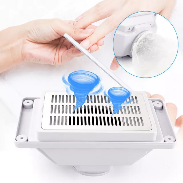 Desktop Desk Embedded Filter Nail Dust Suction Vacuum Collector Manicure Machine