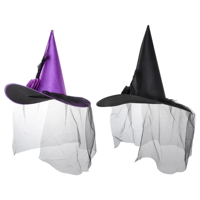 2 PCS WOMEN Witch Hats Halloween Prom Props Costume Women's £19.85
