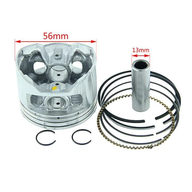 56mm 13mm Piston Ring Set Pin & Clip Kit For 140cc Engine Pit Dirt Bike Go Kart