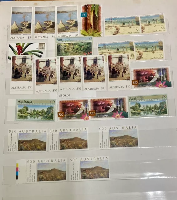 Mint Full Gum Australian Postage Stamps, FV350 3