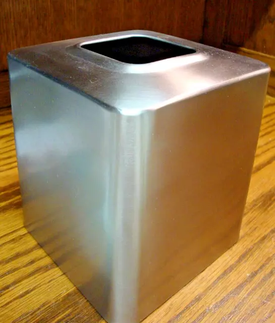 Interdesign Square Stainless Tissue Box Cover~5.75x5x5" Vanity Bath Decor   AA11