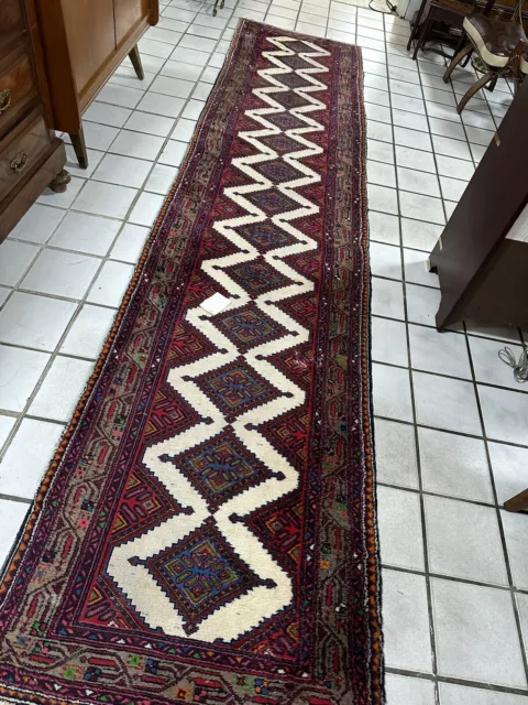 Orientteppich Orient Vintage Teppich Perser Handgeknüpft 366x80 Läufer