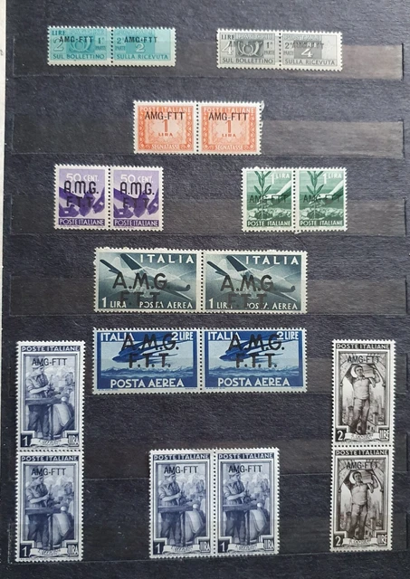 Trieste Zone A Page With Pair MNH PM684