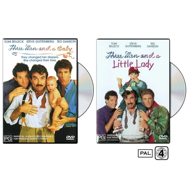 Three Men And A Baby / Three Men And A Little Lady (DVD, 2-Disc) PAL Region 4