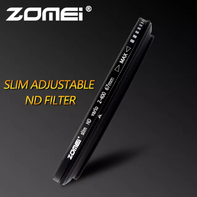 ZOMEI 82mm ND Filter Neutral Density Adjustable Fader Variable ND2,ND4, ND​8-400