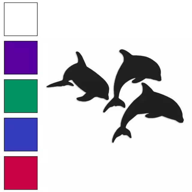 Pod of Dolphin Porpoise, Vinyl Decal Sticker, Multiple Colors & Sizes #1309