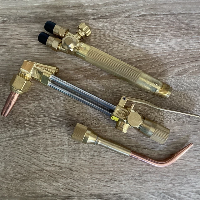 GENUINE HARRIS STEELWORKER Oxy Acetylene Cutting Welding Torch w Gas