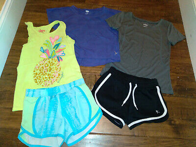 EUC! Lot of 5 Girls Old Navy Active Circo Danskin Summer Sets Outfits Size 5 6 7