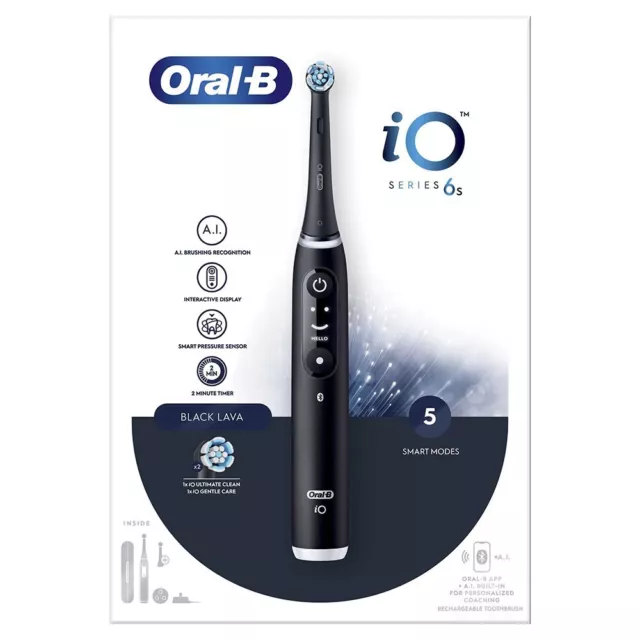 Oral-B Spazzolino Elettrico iO6 Nero Type 3757 NUOVO