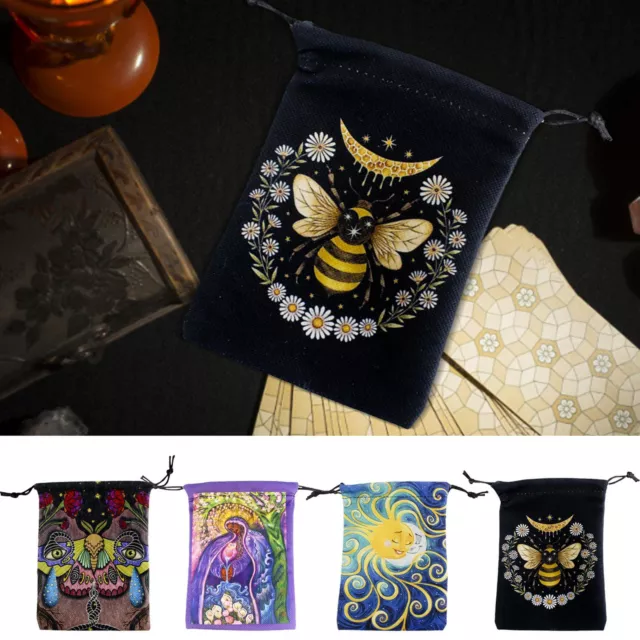 Velvet Bag Tarot Card Deck Oracle Dice gift crystal pouch drawstring