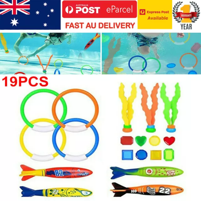 19x Plastic Underwater Diving Toys Water Fun Swimming Pool Toys Kids Summer Gift