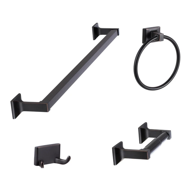 Sure-Loc Basic 4-piece Bathroom Accessory Set Brown