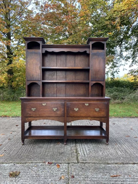 Magnificent Vintage Farmhouse George III Style Oak Welsh Dresser Sideboard