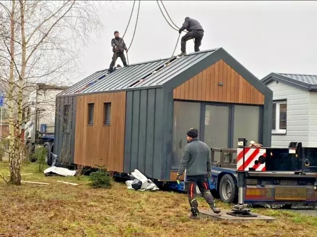 Modulhaus Tiny House 10,00x3,60m (36m²) bezugsfertig mit Baugenehmigung