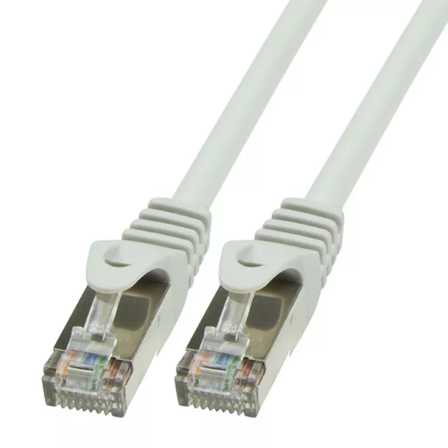 1m CAT.6 Patchkabel Netzwerkkabel SFTP grau LAN Ethernet DSL RJ45 Kabel