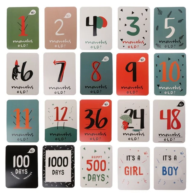 20Pcs/Set For Memory Baby Pregnant Women Monthly Photograph Sticker Fun Month