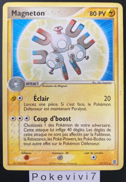 Carte Pokemon MAGNETON 27/112 Rare Bloc EX Rouge Feu Vert Feuille FR OCCASION