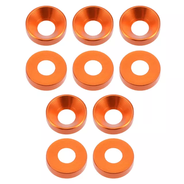 10x 0,47 "x 0,2" x 0,13" Senkscheibe für Schrauben Bolzen Orange