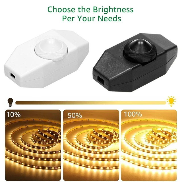 Interrupteur variateur DEL innovant avec commande par bouton 2 options de couleu