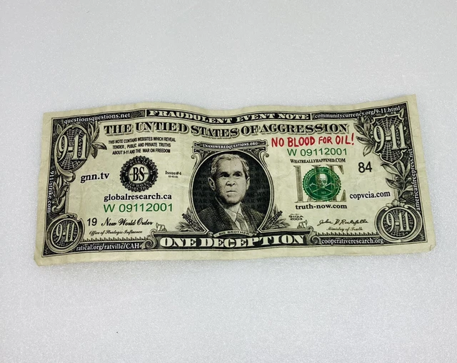 George Bush 9-11 One Deception Fraudulent Event Note “No Blood For Oil” 11