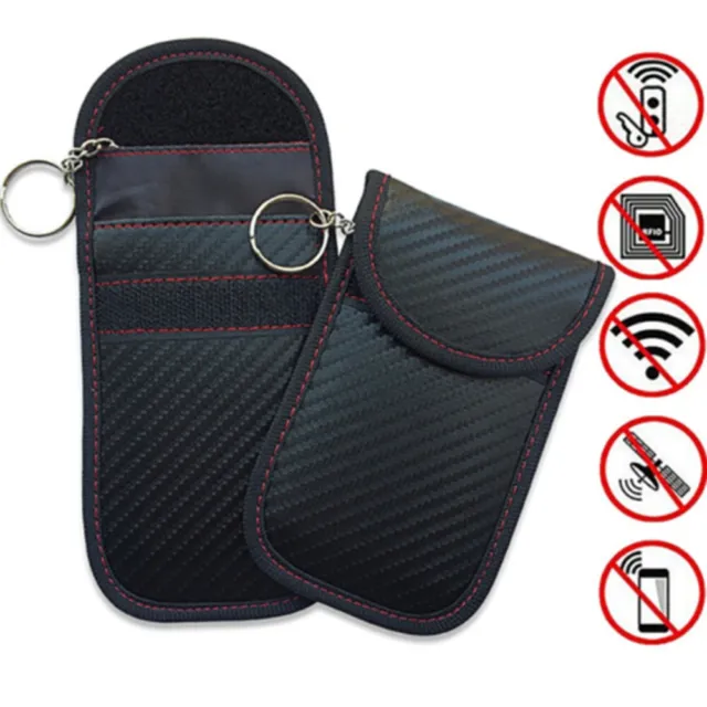 Blocking Bag Safe Keyless RFID Fob Pouch Signal Blocker Case Anti-theft Car Key