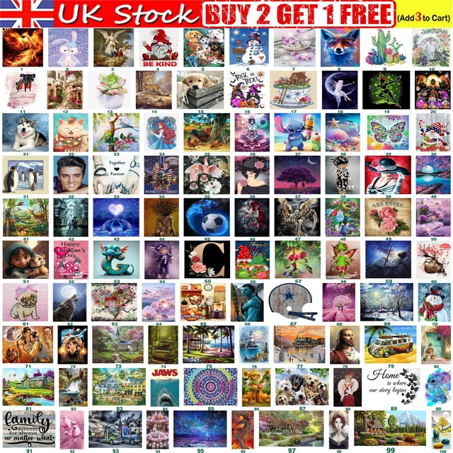 Full Drill 5D Diamond Painting Mosaic Embroidery Cross Stitch Kits Art Decor UK