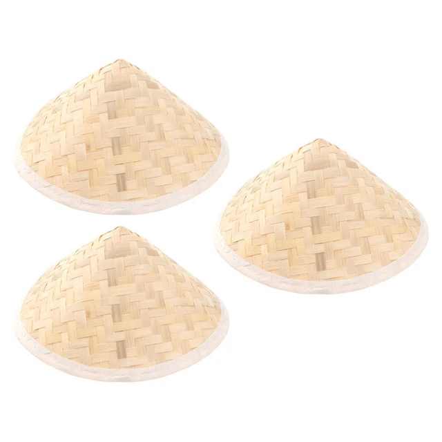 3 Pcs Cap Fish Conical Hat Bamboo Straw Summer Hats for Kids Knitted