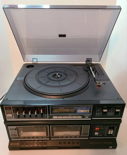 Sanyo GXT-707A Stereo System Dual Cassette Turntable & AM/FM Radio Receiver Only Sanyo GXT-707A Stereo System Dual Cassette Turntable & AM/FM Radio Receiver Only
