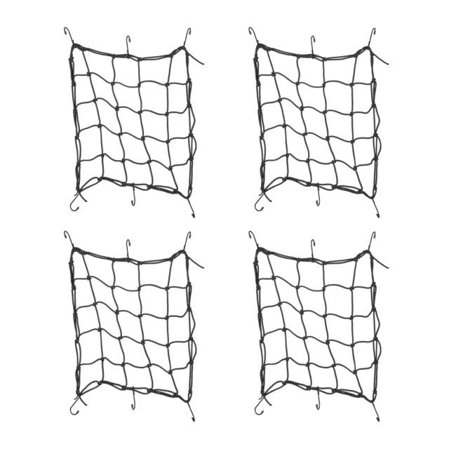 Gepäcknetz Motorrad 4er Set Fahrradkorb Netz Spanngurtnetz Gepäckträger-Netz