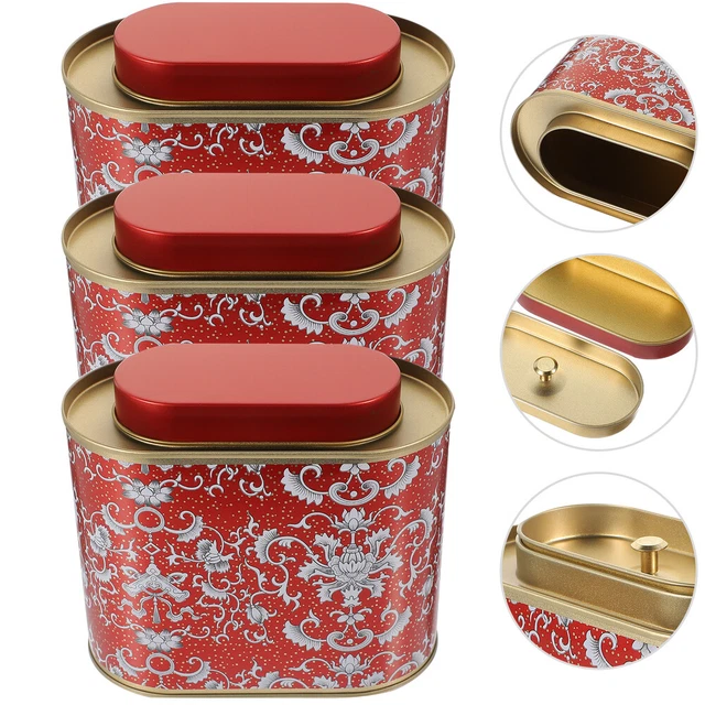 3 piezas lata de té organizador de té para bolsas de té galletas