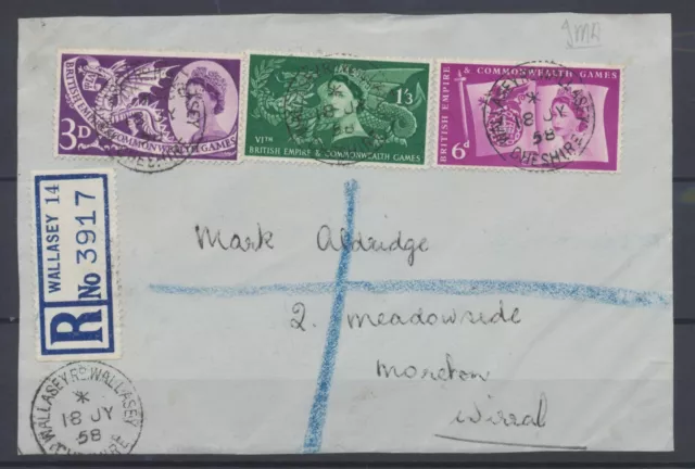 GB Stamps: 1958: Empire & Commonwealth Games: FDC SG567/9; CV £75