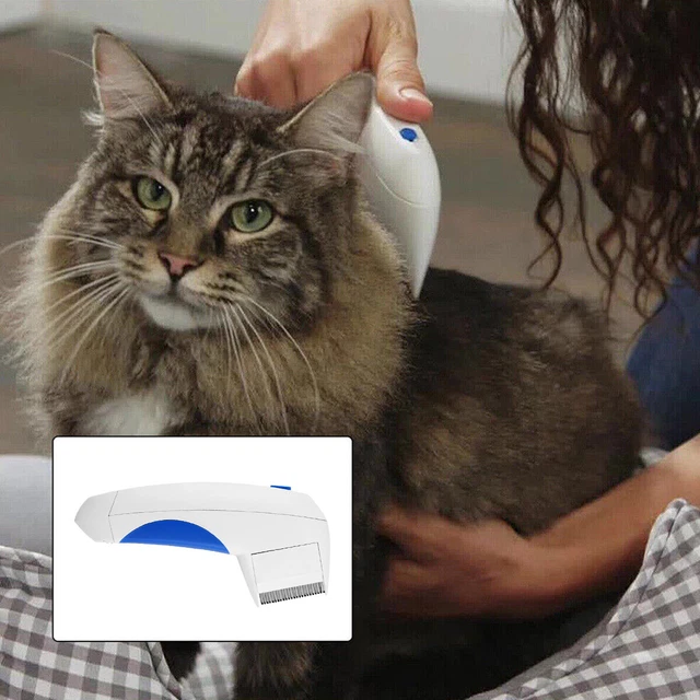 Pets Lice Remover Electric Flea Zapper Safe Cat Dog Cleaning Comb Hair Brush 6