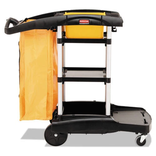 Rubbermaid Commercial High Capacity Cleaning Cart, 21.75w X 49.75d X 38.38h, Bla