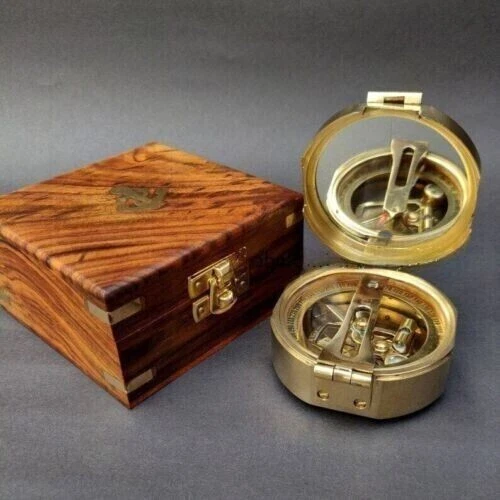 Brújula náutica vintage Brunton Compass Stanley London seno natural con caja