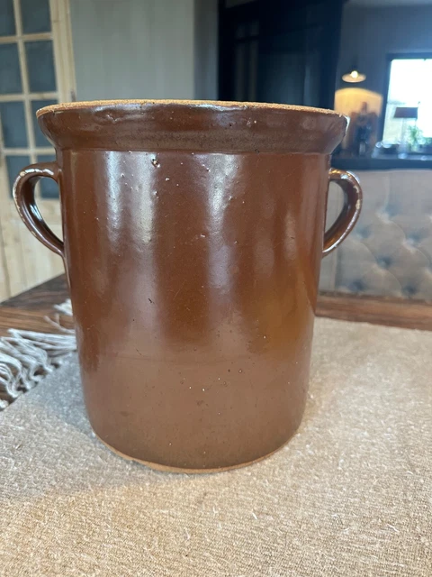 ANTIKER SAUERKRAUTTOPF, GURKENTOPF, Schmalztopf Steingut Ton Braun EUR ...