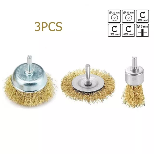 Filo Wire Brush Spazzole Trapano for Lucidante 3pcs / Set Attacco Duable Caldo