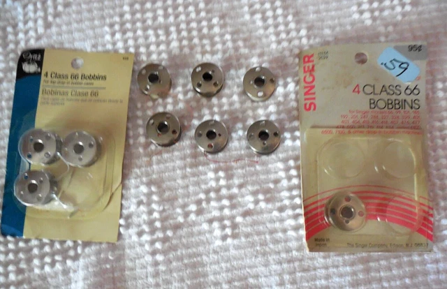 Bobinas de metal clase 66 para modelos Singer 401A, 403A, 404, 500A, 503A y otros