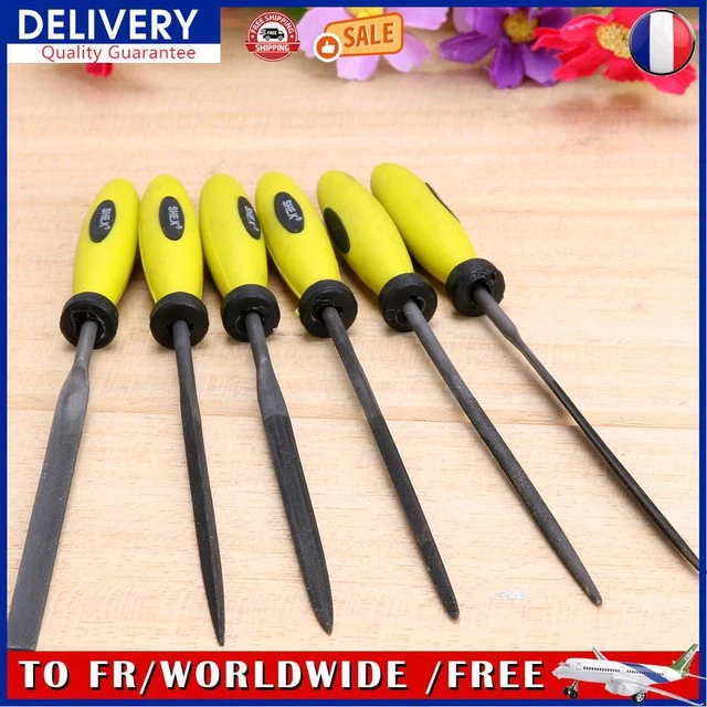 6pcs métal Mini assortiment de râpe diamant aiguille fichier défini polissage sc