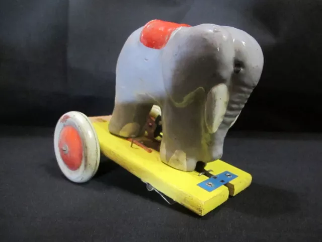 Ancienne Marionnette Chien En Carton Et Peluche - Jouet Vintage