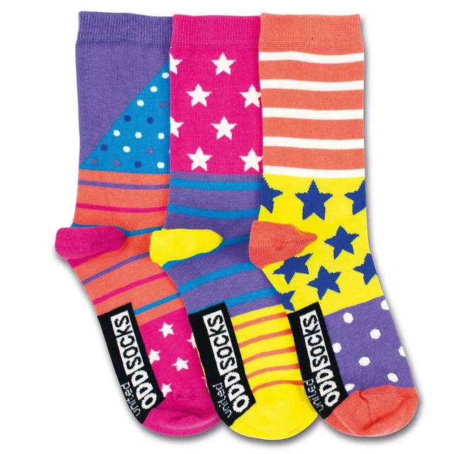 Oddsocks Sterne und Streifen SOCKEN 3er Set Einschulung Geschenk Strümpfe Stern
