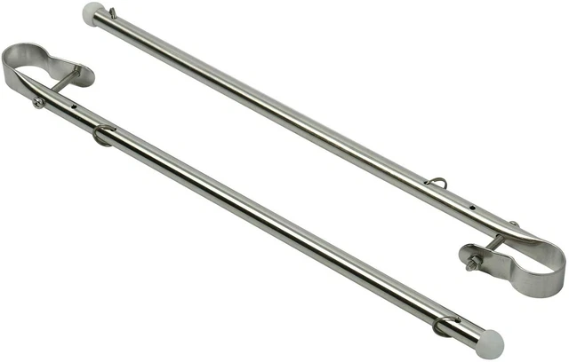 Heavy Duty Flag Pole 15.5"Stainless Steel Boat Yacht Marine Flag Pole Rail Mount