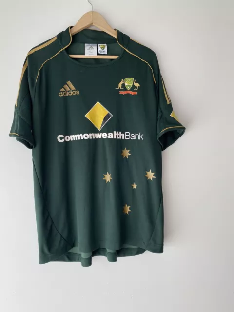 Adidas Cricket Australia Commonwealth Bank Polo Mens Size XLarge VGUC