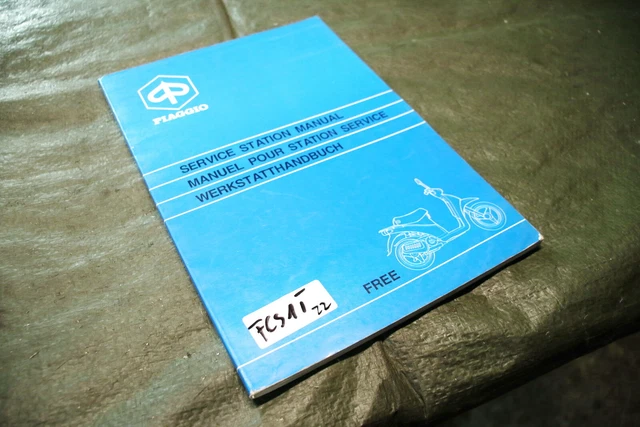 PIAGGIO FREE 50 (FCS1T) Manuel D'Atelier L'Atelier Manuel Livre