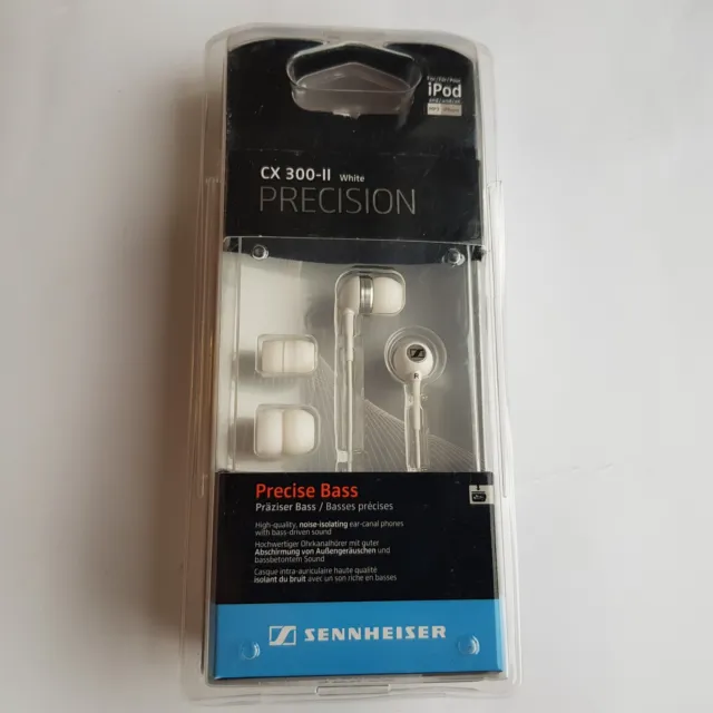 Sennheiser CX 300-II Auricolari audio di precisione cuffie musica bassi precisi bianchi