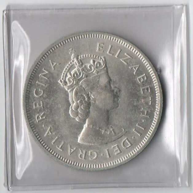 1959 Bermuda One Crown .925 Silver Coin Unc
