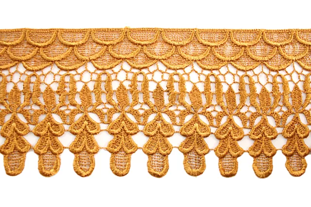 5" Wide 19 Colors Venice Embroidered Victorian Guipure Lace Trim By Yardage