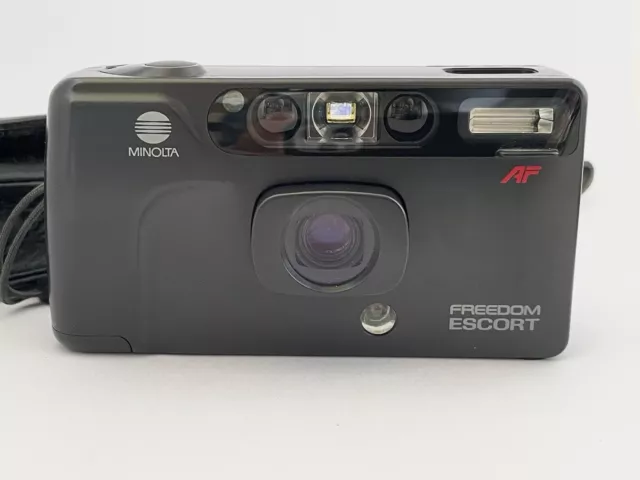 Minolta AF Freedom Escort analoge Kamera wie Leica Mini mit Ledertasche