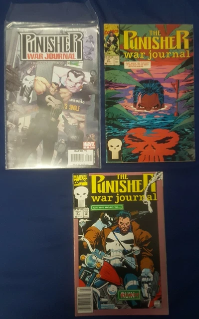 Marvel The Punisher War Journal War zone 2099 mixed lot. 10 comic books used. 