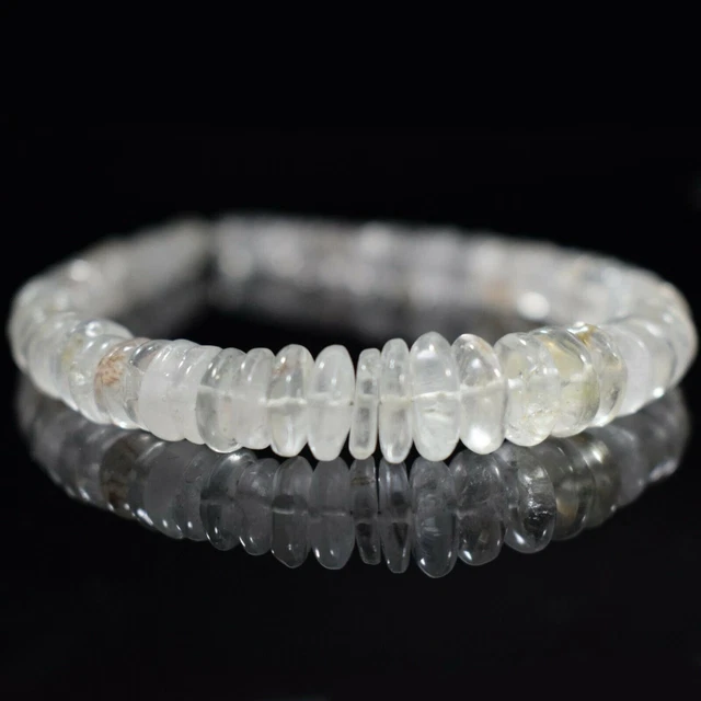 Perles de pierres précieuses en vrac de forme de bouton lisse de quartz de...
